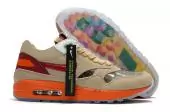 nike air max 1 pas cher beige rouge logo